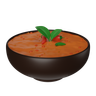 curry soup 3d illustration