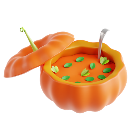 Soupe à la citrouille  3D Icon