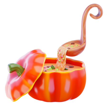 Soupe à la citrouille  3D Icon