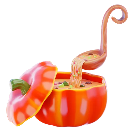 Soupe à la citrouille  3D Icon