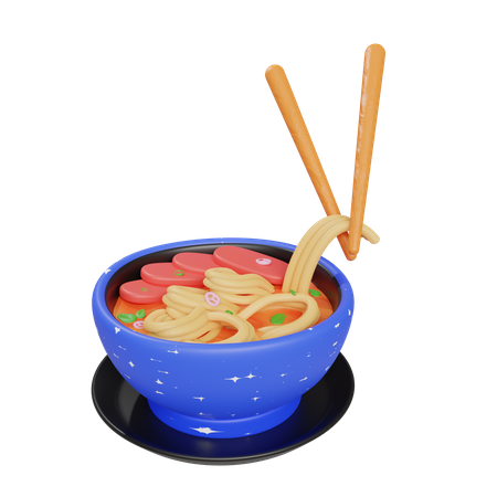 Soupe de nouilles au bœuf  3D Icon