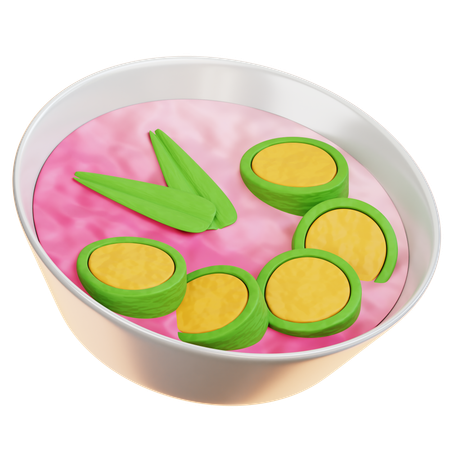 Soupe glacée à la banane  3D Icon