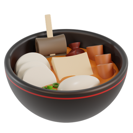 Soupe oden  3D Icon
