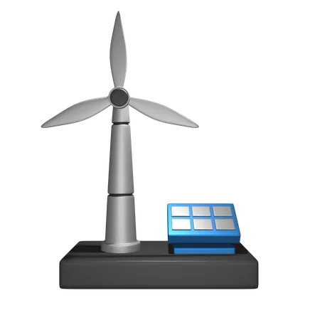 Source d'énergie renouvelable  3D Icon