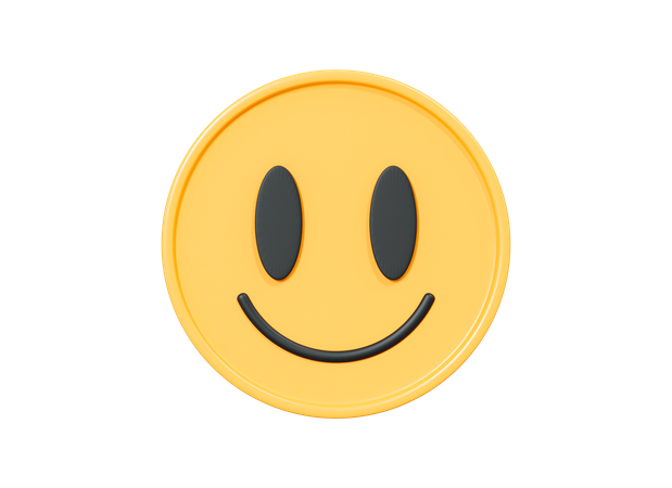 Sourire visage jaune  3D Icon