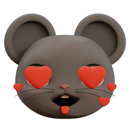 Souris aime emoji  3D Icon