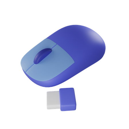 Souris sans fil  3D Illustration