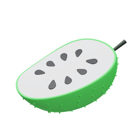 Soursop-Scheibe  3D Illustration