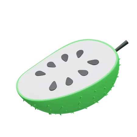 Soursop-Scheibe  3D Illustration