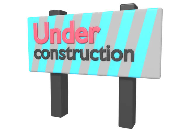 Sous panneau de construction  3D Icon