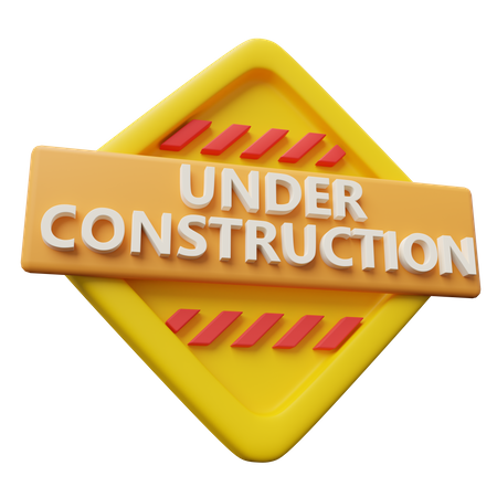 Sous panneau de construction  3D Icon