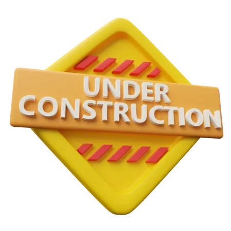 Sous panneau de construction  3D Icon