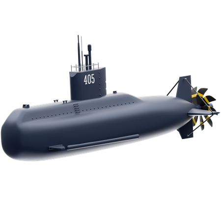 Sous-marin  3D Icon