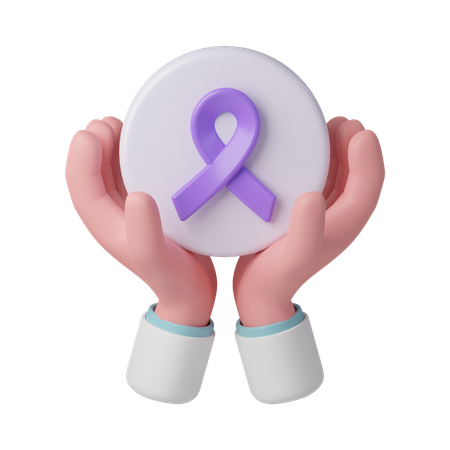 Soutenir la sensibilisation au cancer  3D Icon