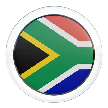 South Africa Round Flag  3D Icon