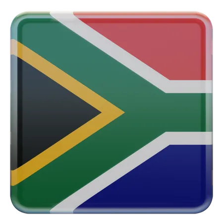 South Africa Square Flag  3D Icon