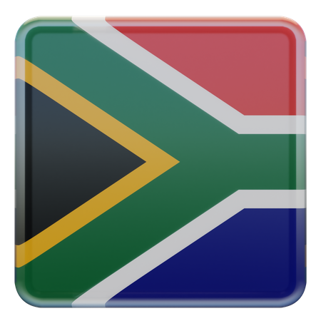 South Africa Square Flag  3D Icon