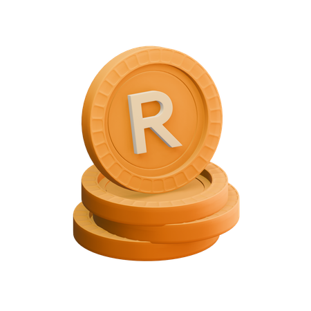 South African rand  3D Icon