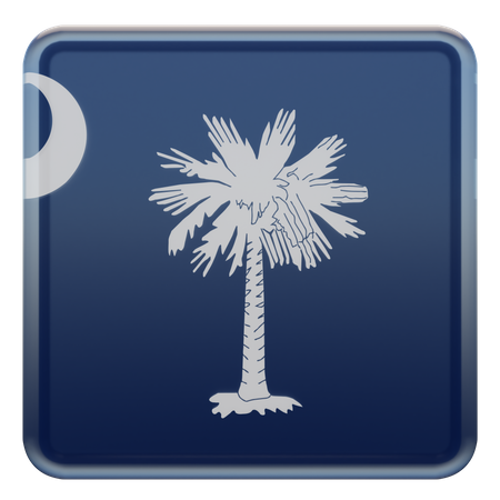 Quadratische Flagge von South Carolina  3D Icon