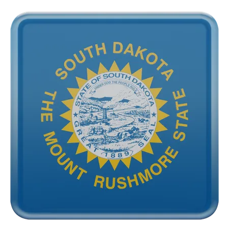 South Dakota Flag  3D Illustration