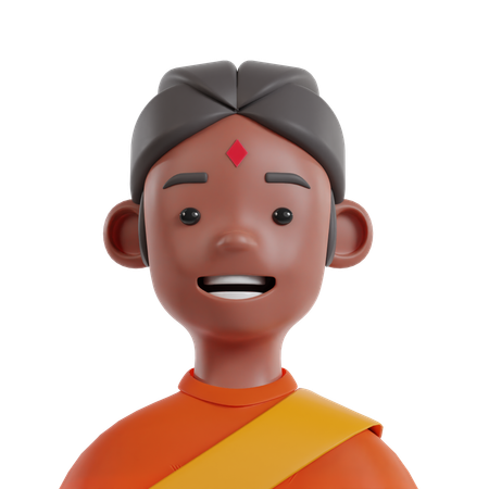 South Indian Man  3D Icon