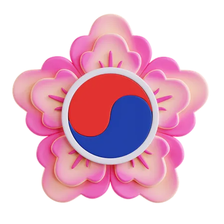 South Korea Emblem  3D Icon