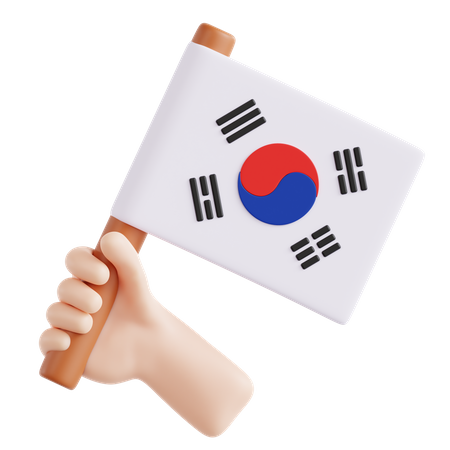 South Korea Flag  3D Icon