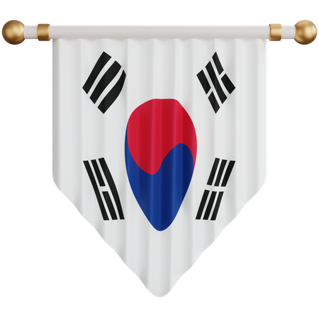 South Korea Flag  3D Icon