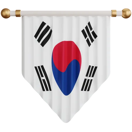 3 D Rendering Ornament South Korea Flag Isolated 3D Icon