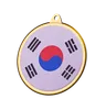 South Korea Flag Medal Badge