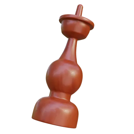 韓国の伝統的な水ギセル  3D Icon