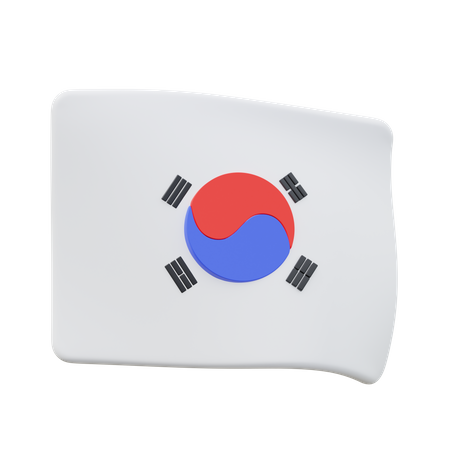 South Korean Flag  3D Icon