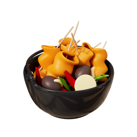 South Korean Momos  3D Illustration