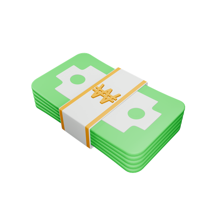 South Korean won  3D Icon