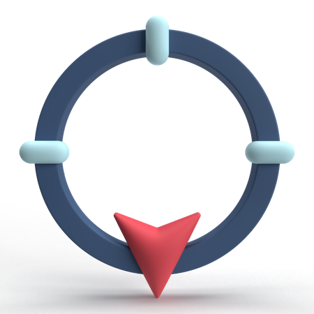 South Navigation  3D Icon