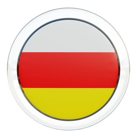 South Ossetia Flag  3D Icon