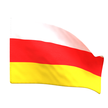 South Ossetia Flag  3D Icon