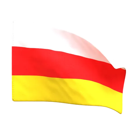 South Ossetia Flag  3D Icon