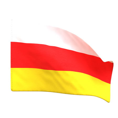 South Ossetia Flag 3D Icon