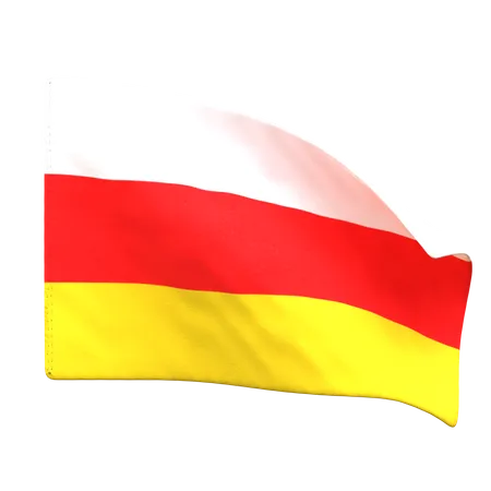 South Ossetia Flag 3D Icon