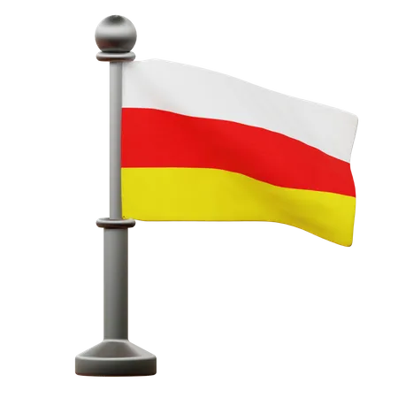 South Ossetia Flag  3D Icon