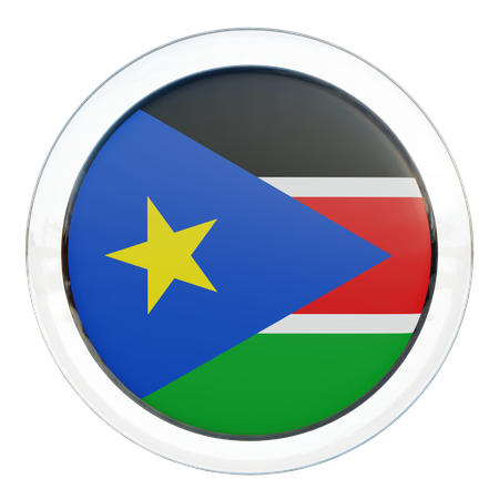 South Sudan Flag  3D Icon