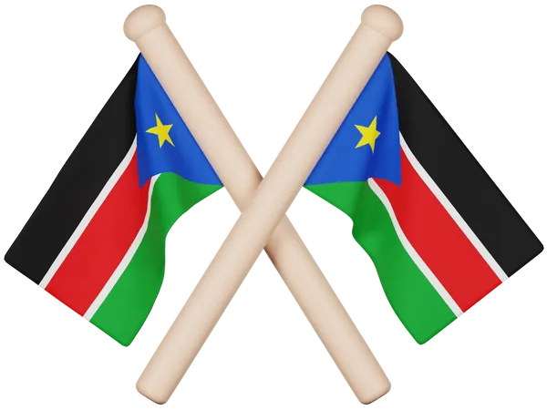 South Sudan Flag  3D Icon