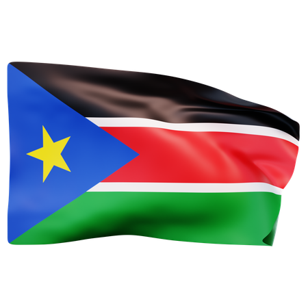 South Sudan Flag  3D Icon