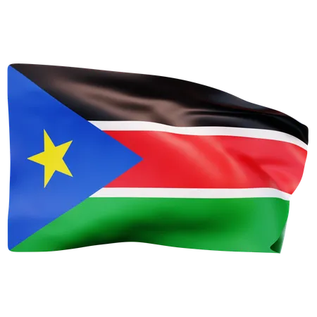 South Sudan Flag  3D Icon