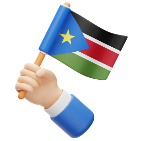 South Sudan Flag  3D Icon