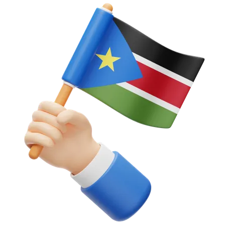 South Sudan Flag  3D Icon