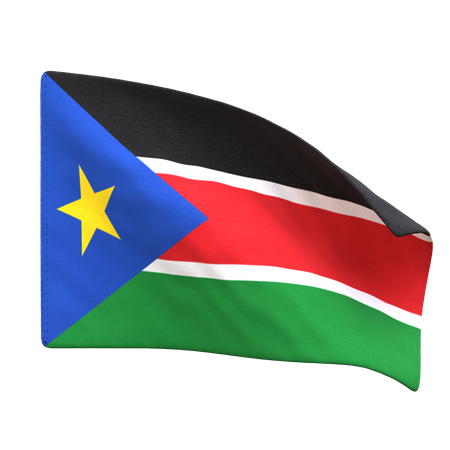 South Sudan Flag  3D Icon