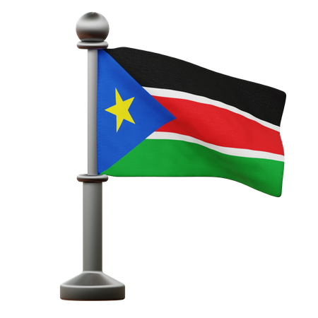 South Sudan Flag  3D Icon