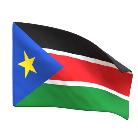 South Sudan Flag  3D Icon